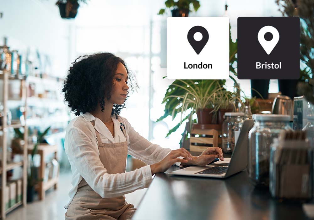 Multi-location Store Owner Accessing Reports on Store Locations