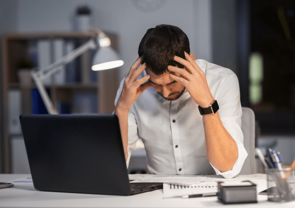 Frustrated, Stressed Business Owner