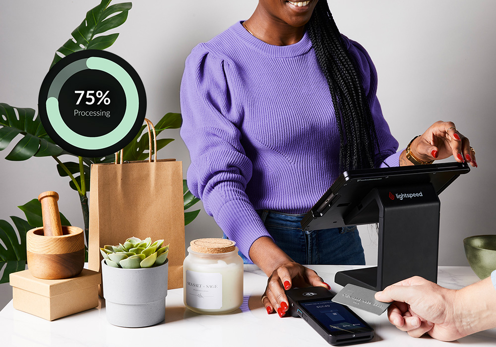 Card Processing at a Gift Store Till using the Lightspeed POS